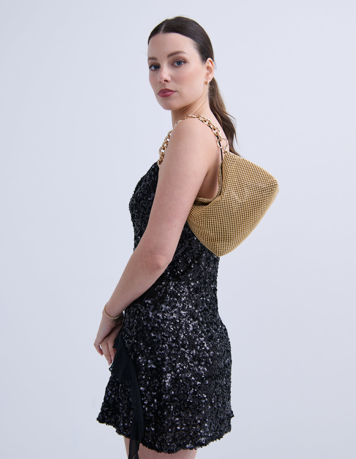 Reverie Mesh Chain Bag - Gold