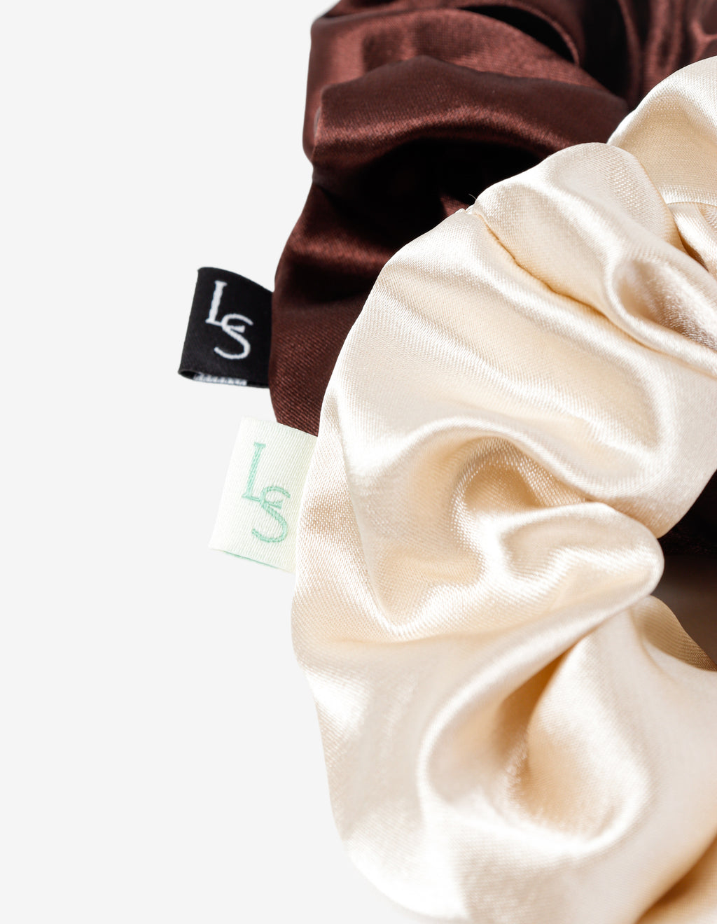 Dulcet Satin Scrunchies Champagne - 2 Pack
