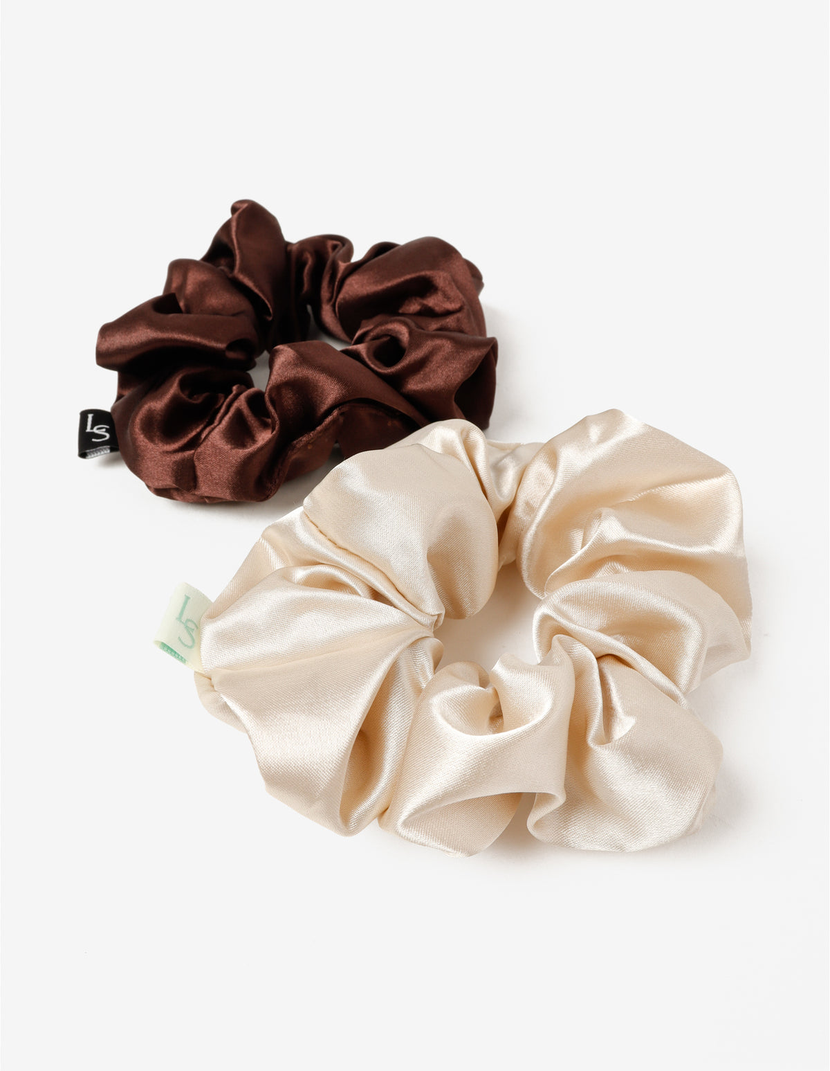 Dulcet Satin Scrunchies Champagne - 2 Pack