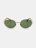Round Metal Oval Sunglasses - Green