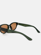 Megan Oval Frame Sunglasses - Green