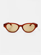 Megan Oval Frame Sunglasses - Tort