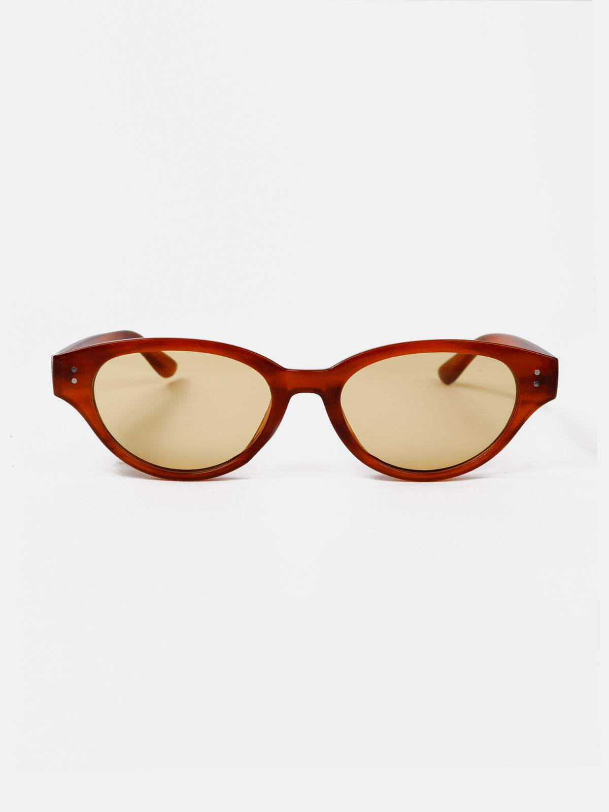 Megan Oval Frame Sunglasses - Tort