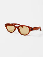 Megan Oval Frame Sunglasses - Tort