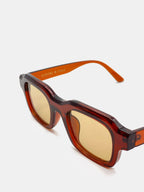 Goutte Angular Sunglasses - Brown