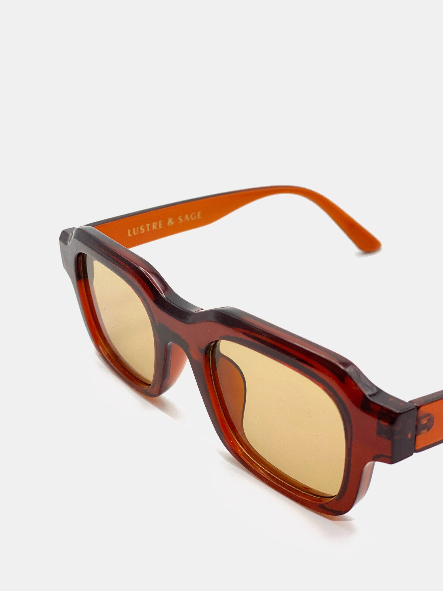 Goutte Angular Sunglasses - Brown