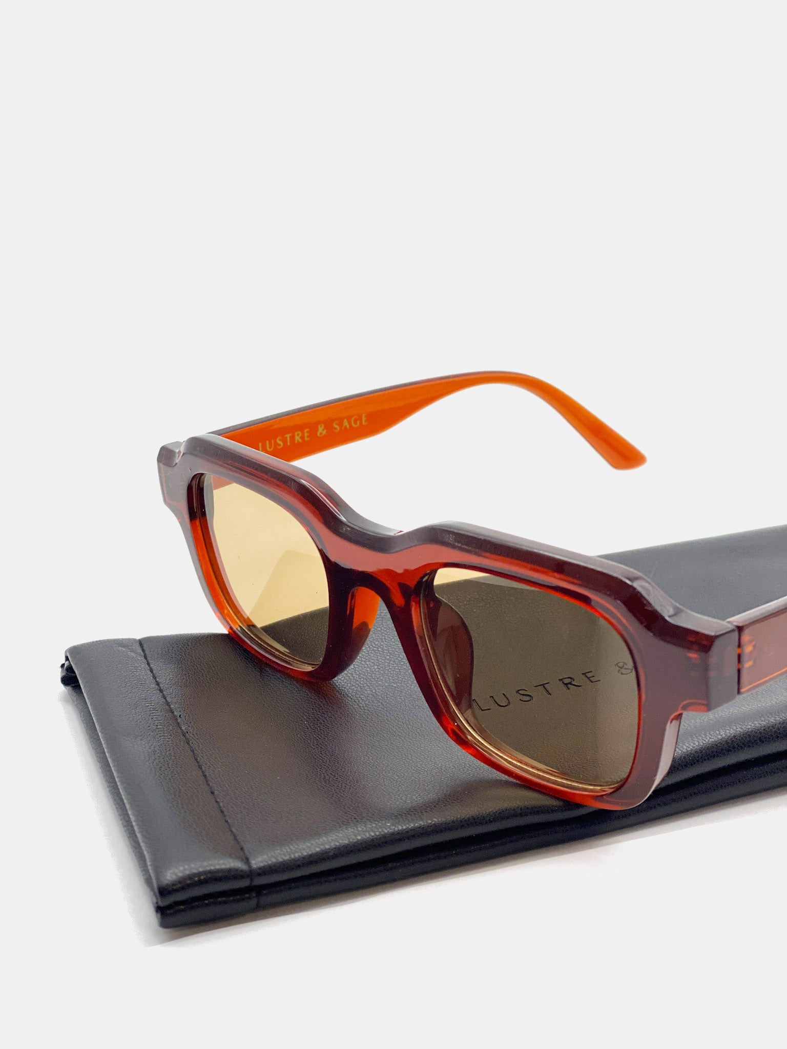 Goutte Angular Sunglasses - Brown