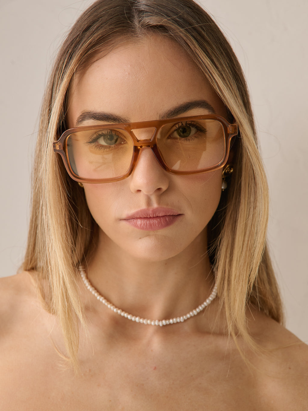 Paris Aviator Sunglasses - Latte