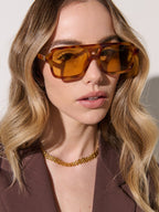 Paris Aviator Sunglasses - Vintage Tort