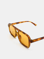Paris Aviator Sunglasses - Vintage Tort