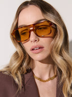 Paris Aviator Sunglasses - Vintage Tort