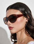 Billie Oversized Sunglasses - Brown