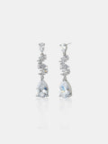 Elena Crystal White Gold Plated Earrings