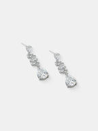 Elena Crystal White Gold Plated Earrings
