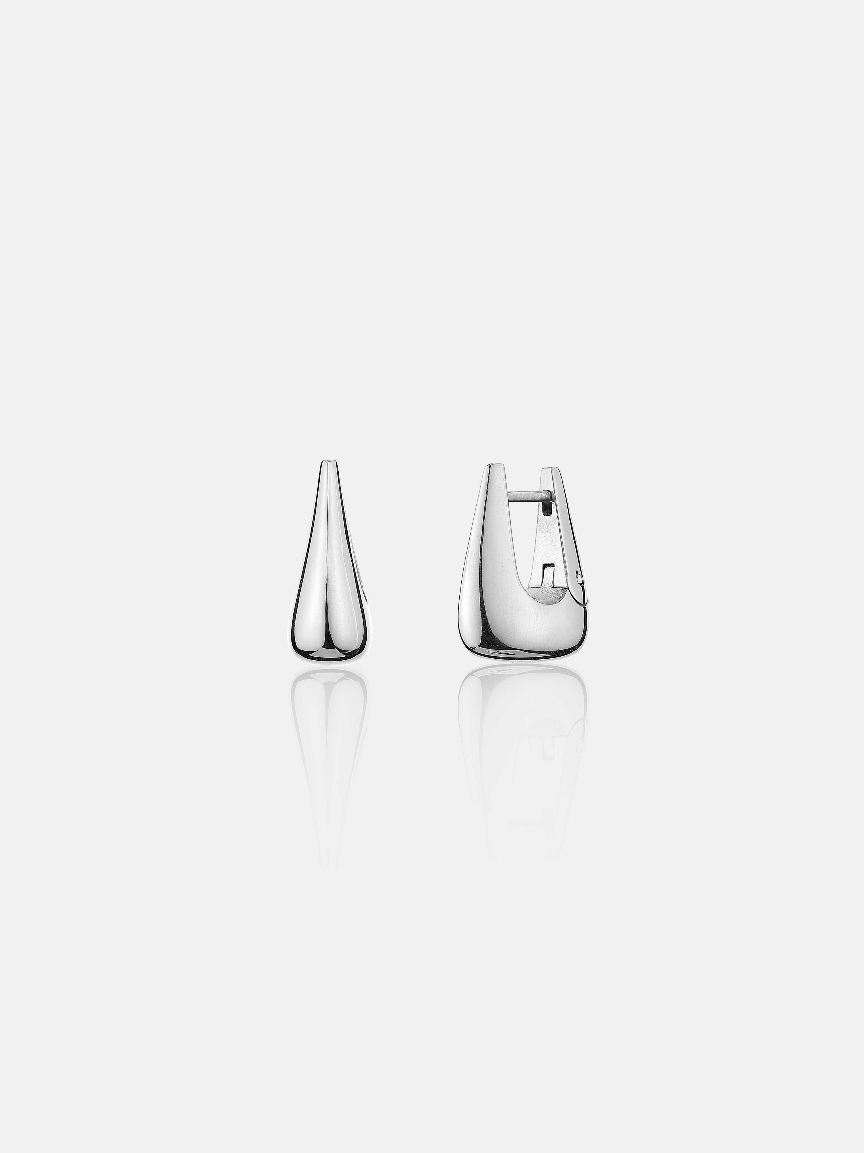 Capri Everyday Hoop Earrings in Silver