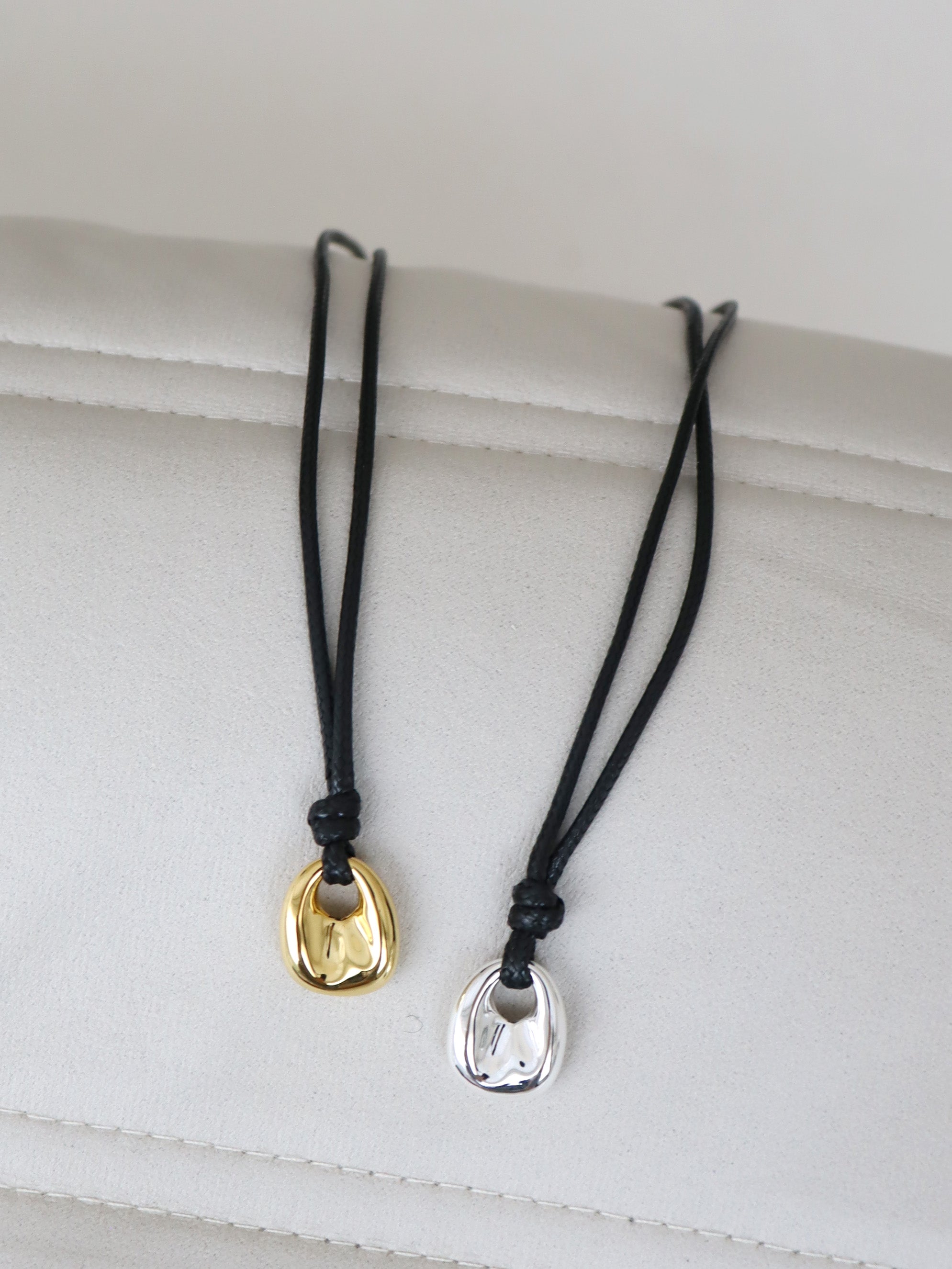 Kaia Rope Charm Necklace - Silver