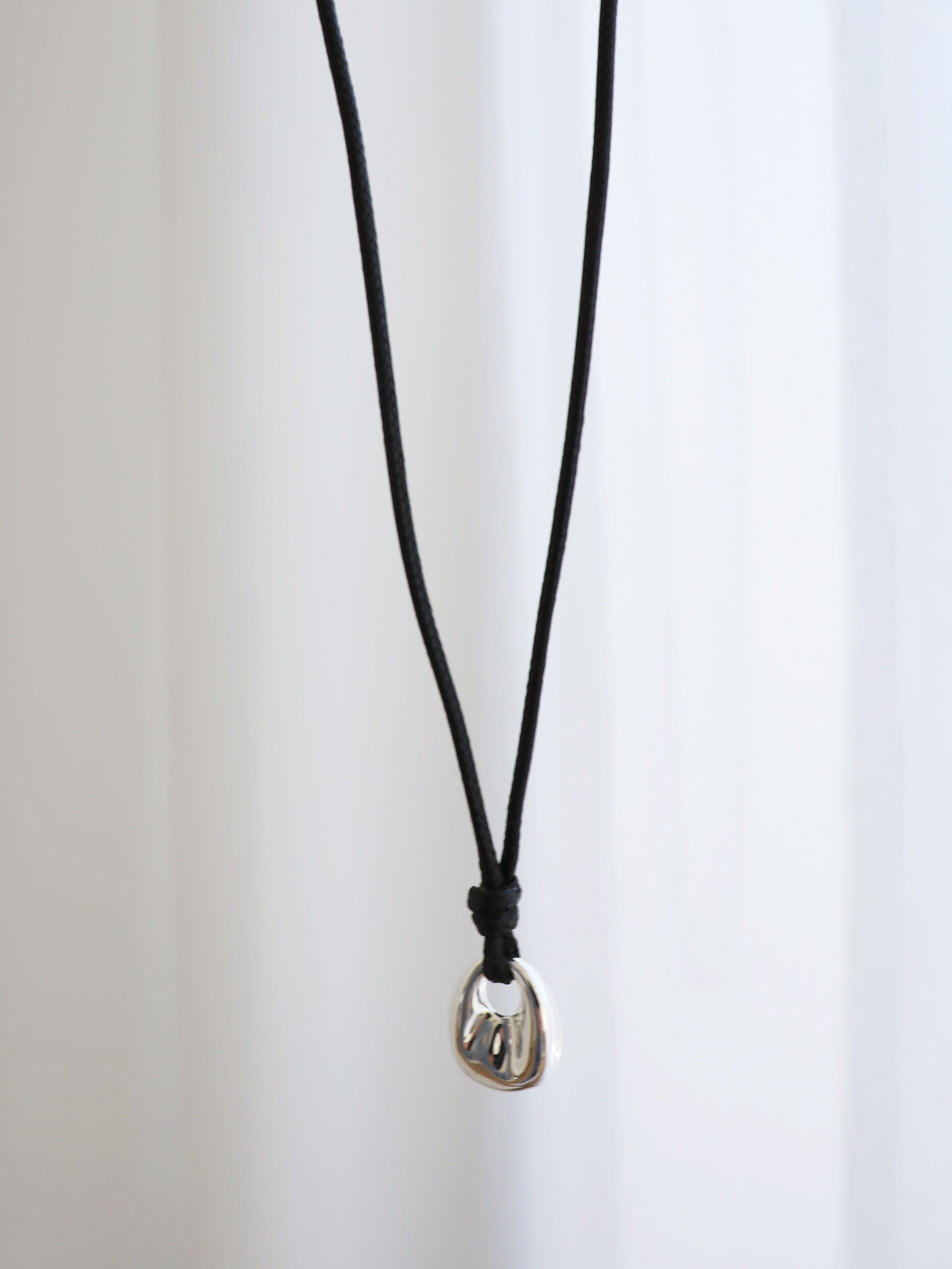 Kaia Rope Charm Necklace - Silver