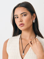 Kaia Rope Charm Necklace - Silver