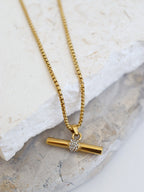 Vivienne T-Bar Necklace - Gold