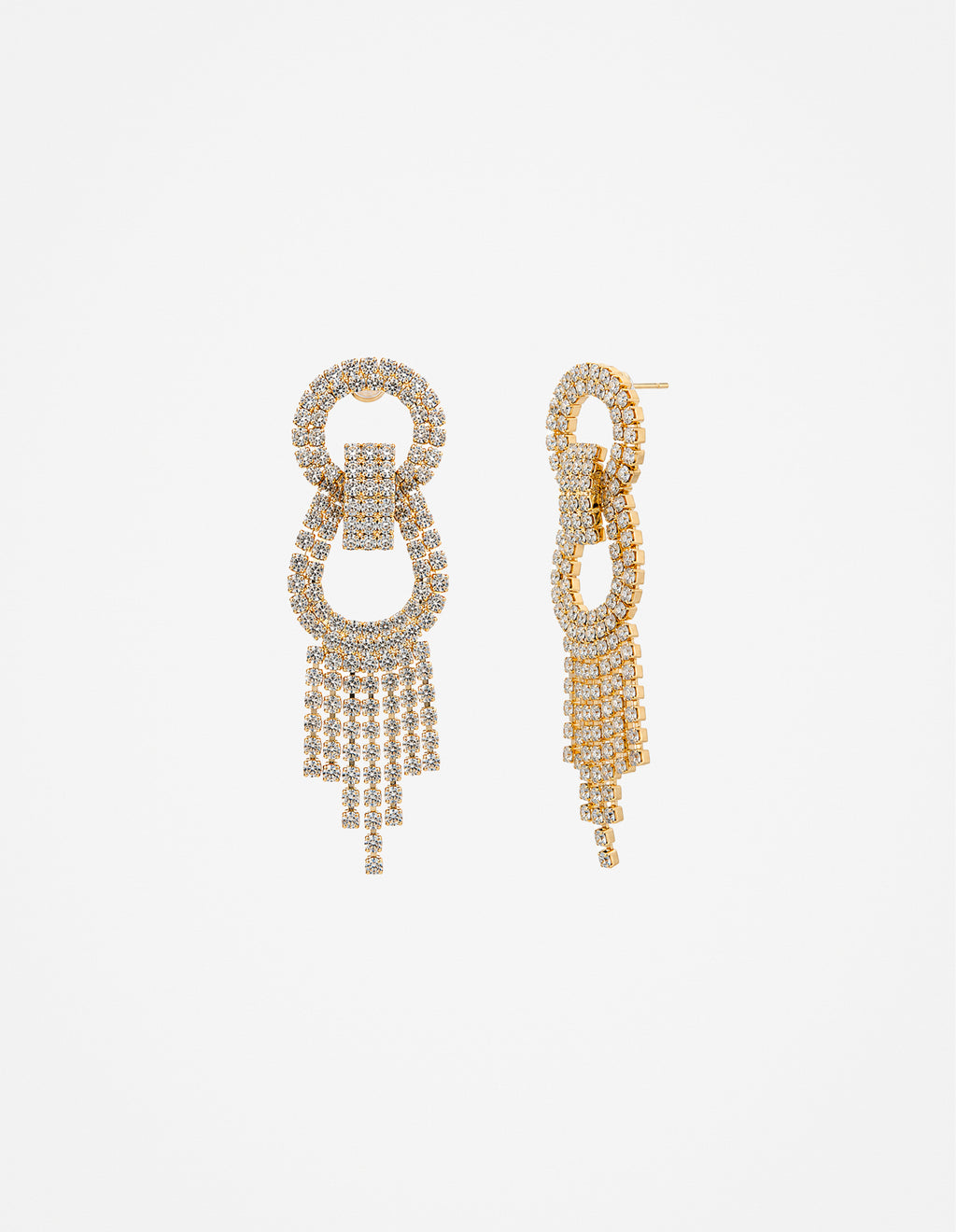 Jemma Statement Diamanté Earrings - 18k Gold Plated