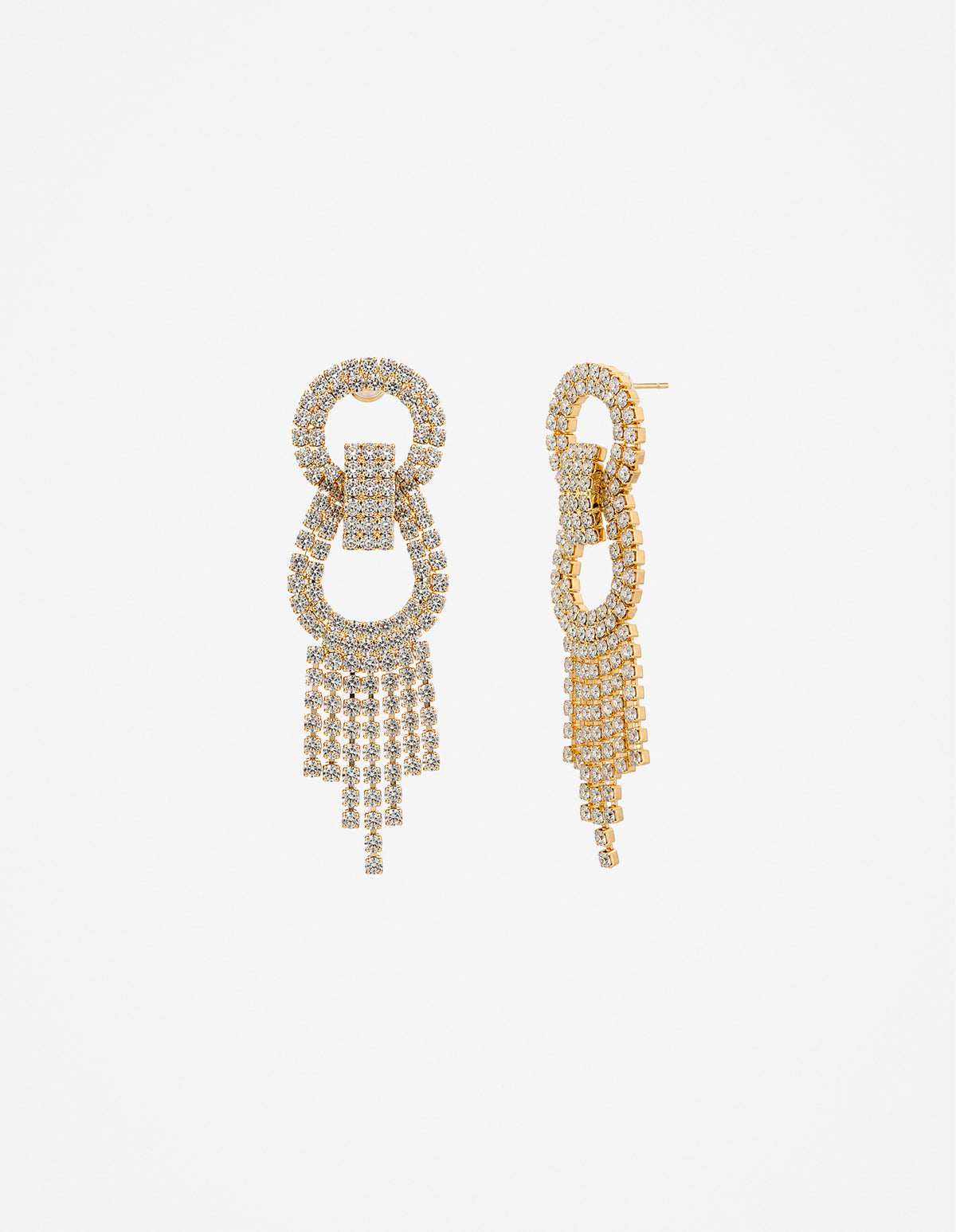 Jemma Statement Diamanté Earrings - 18k Gold Plated