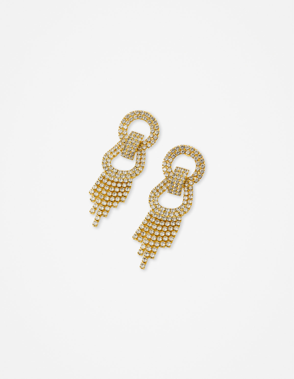 Jemma Statement Diamanté Earrings - 18k Gold Plated