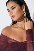 Jemma Statement Diamanté Earrings - 18k Gold Plated