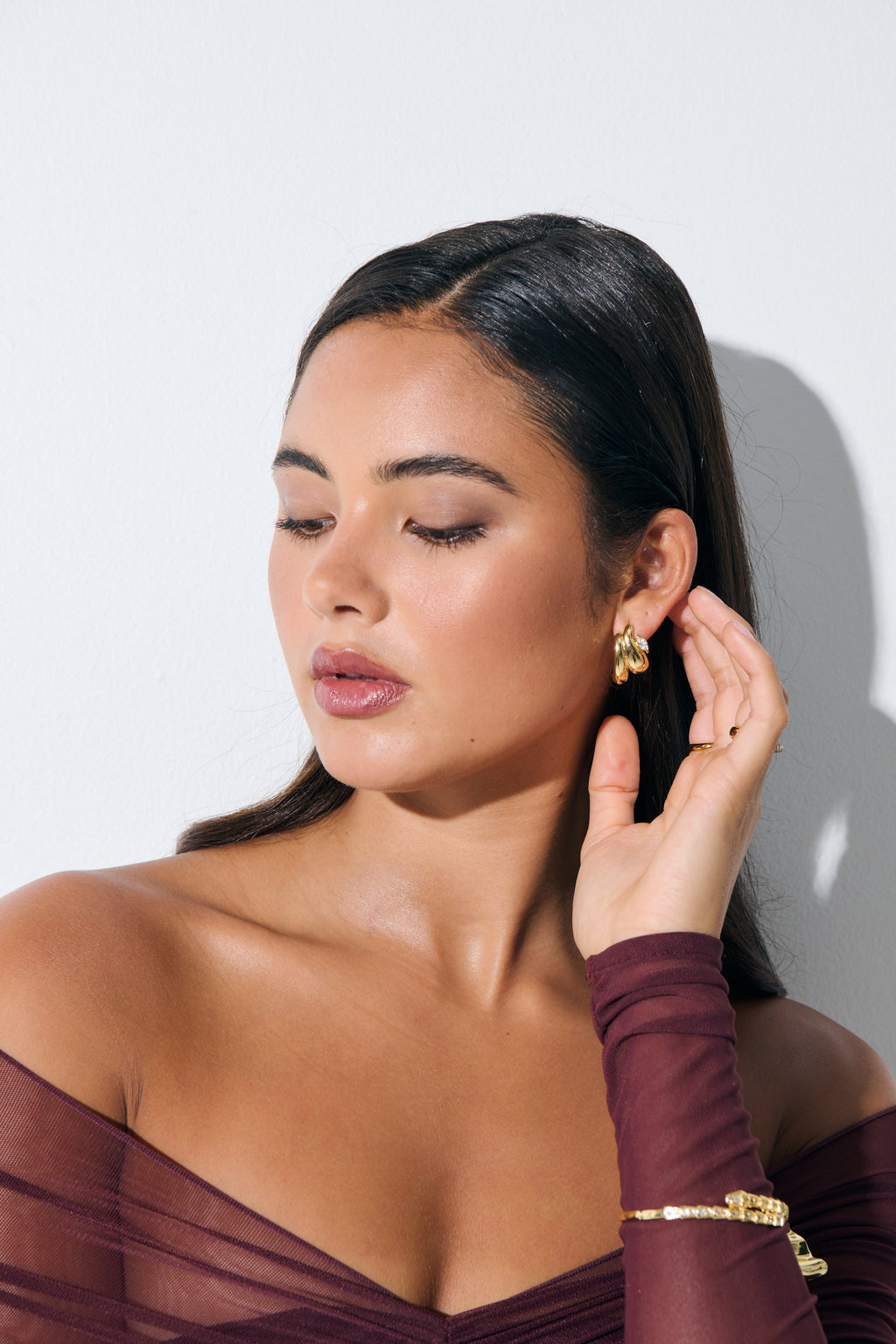 Midas Swirl 18K Gold Plated Earrings