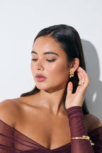 Midas Swirl 18K Gold Plated Earrings