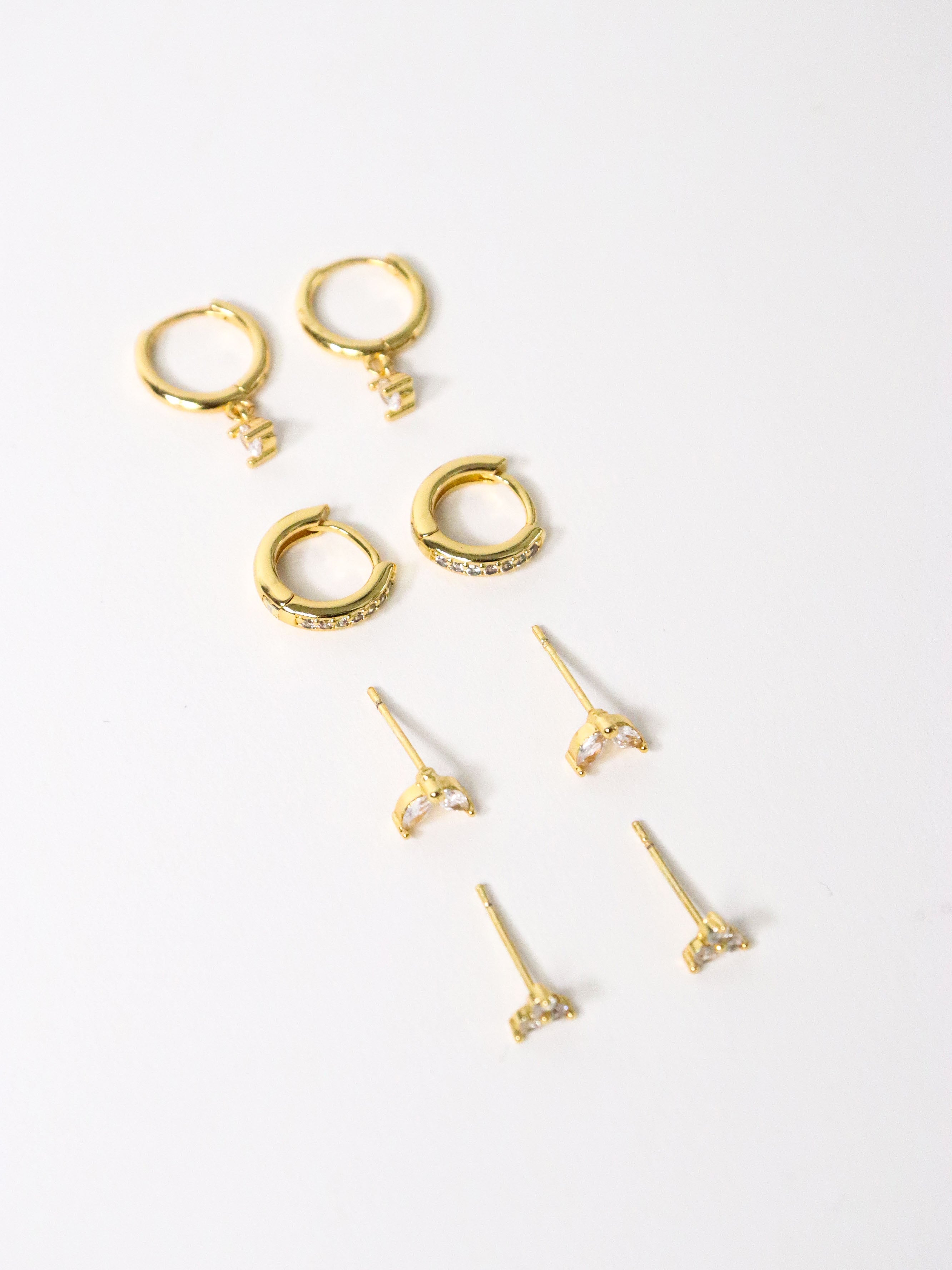 Summer Stacker Earring Set - 18K Gold Plated