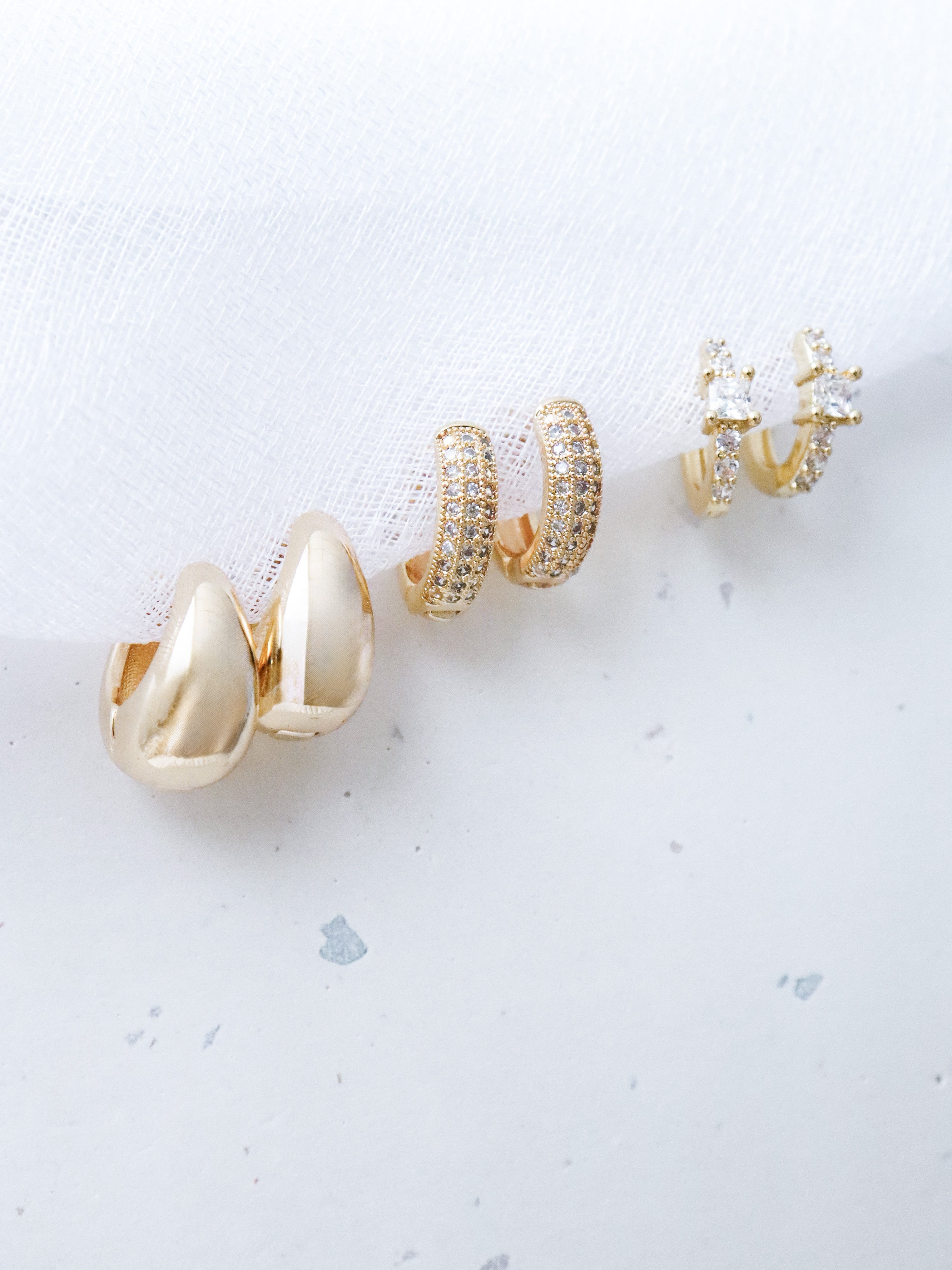 Duet Earring Set - 18K Gold Plated
