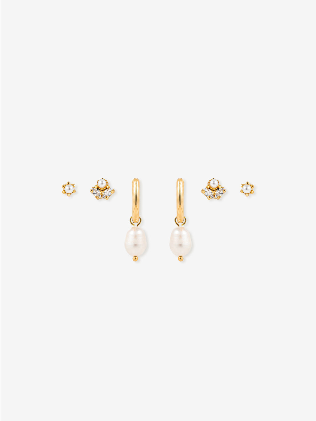 Venus Gold Plated Stacker Earring Set - 18k Gold Plated