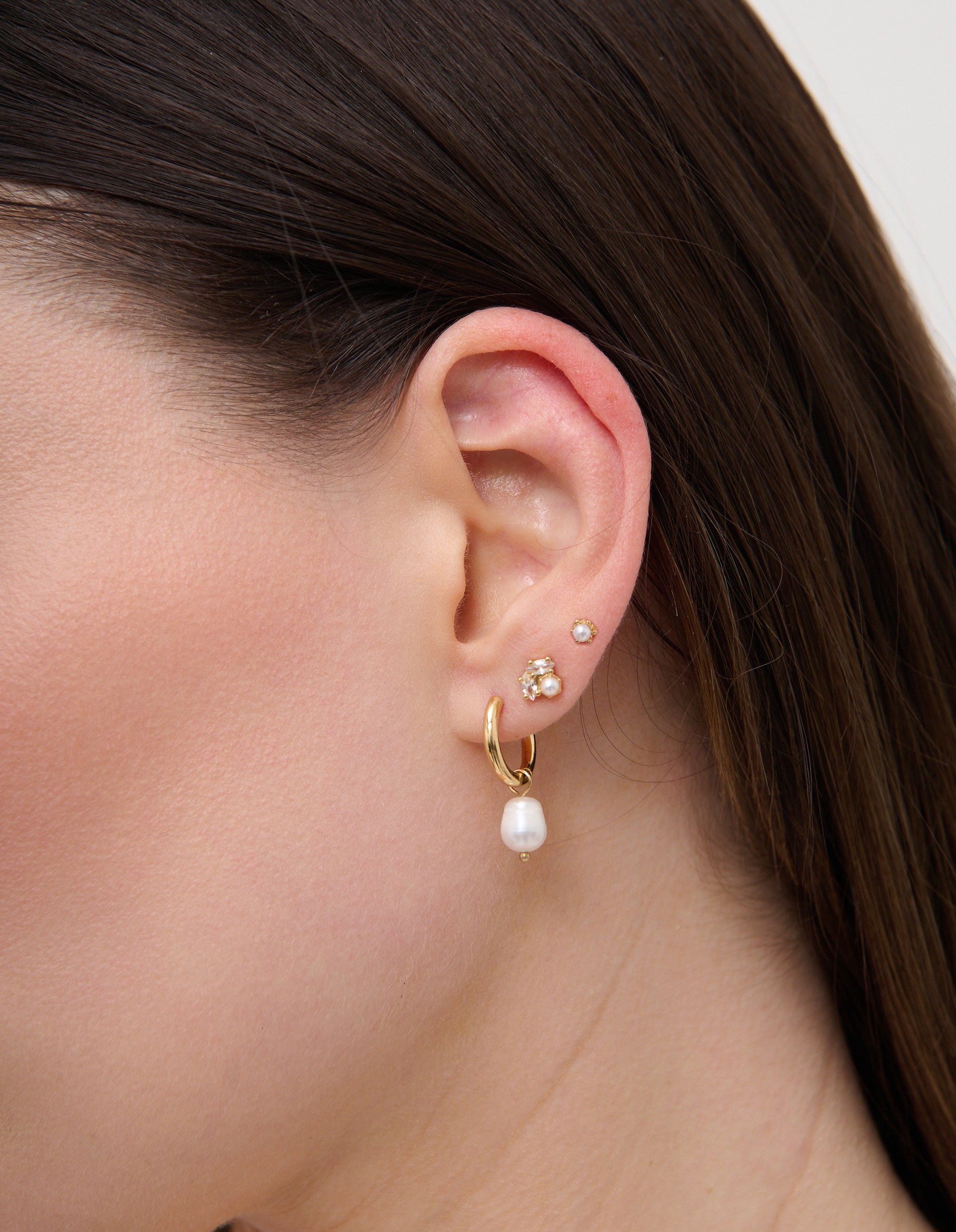 Venus Gold Plated Stacker Earring Set - 18k Gold Plated