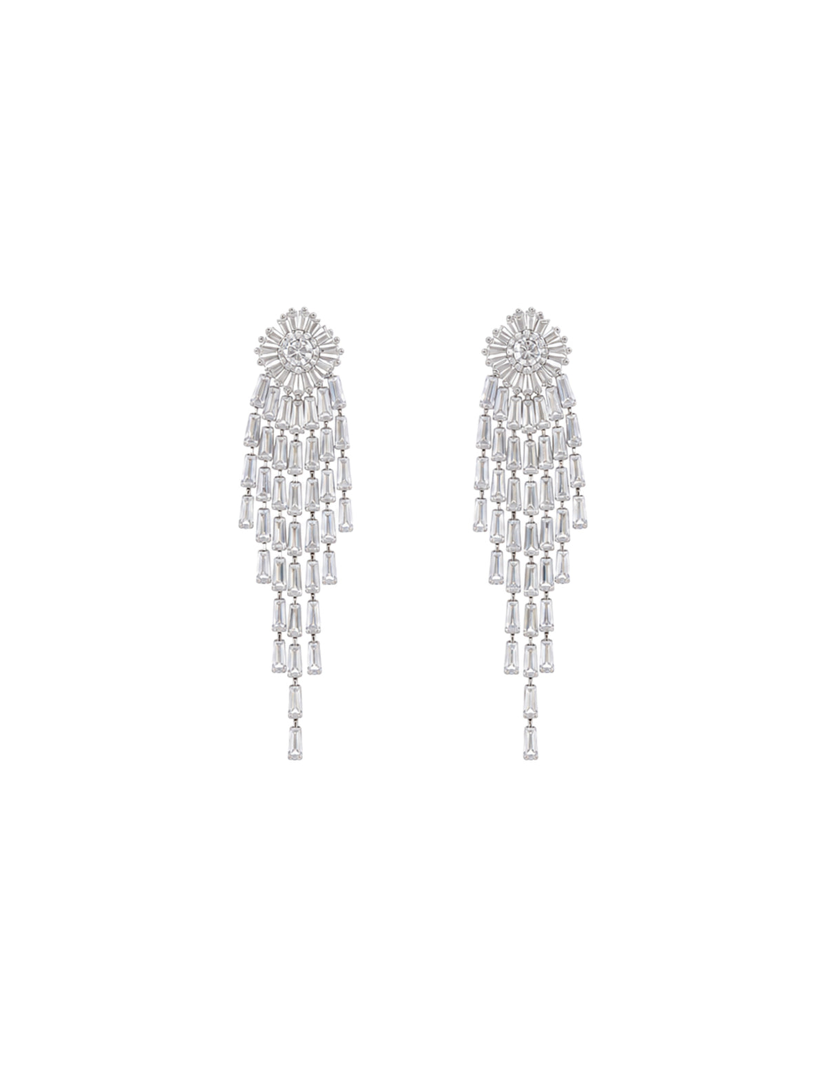 Noir Rhinestone Chandelier Earrings