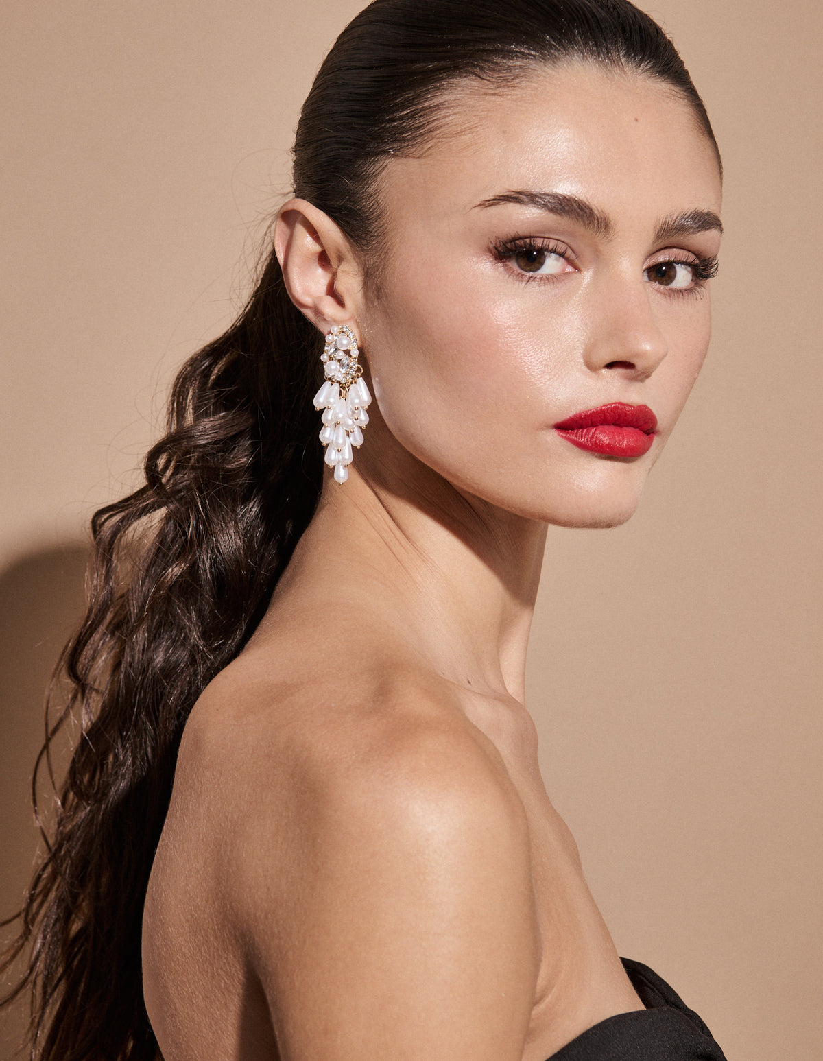 Opaline Pearl Statement Earrings