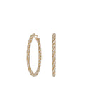 Eternity Twisted Hoop Earrings - Gold