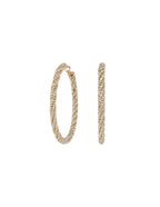 Eternity Twisted Hoop Earrings - Gold