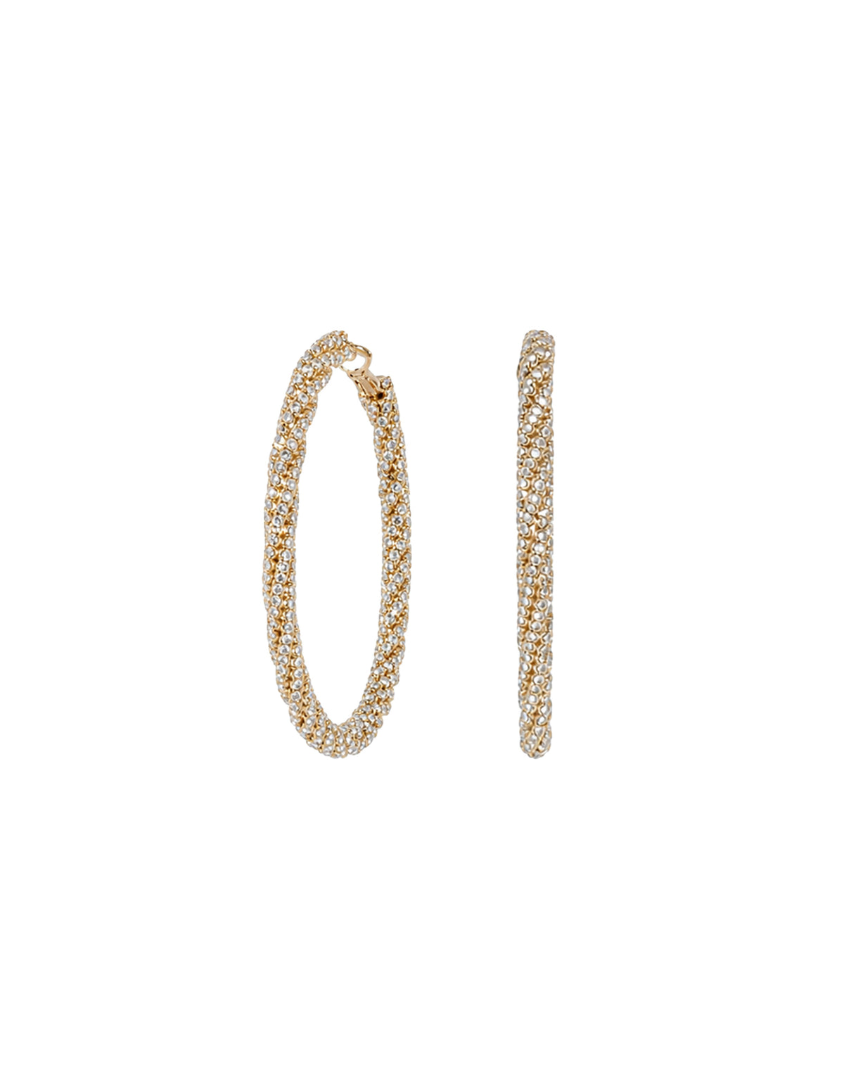 Eternity Twisted Hoop Earrings - Gold