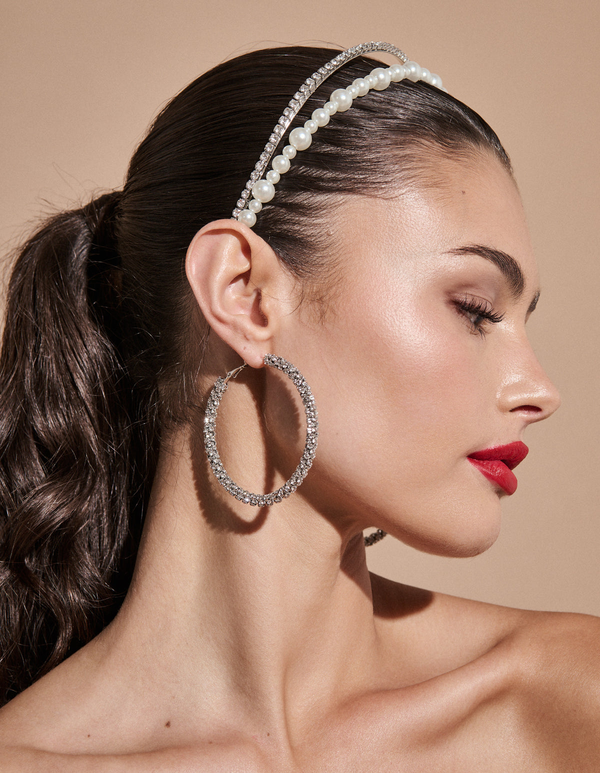 Eternity Twisted Hoop Earrings - Silver