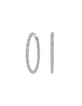 Eternity Twisted Hoop Earrings - Silver