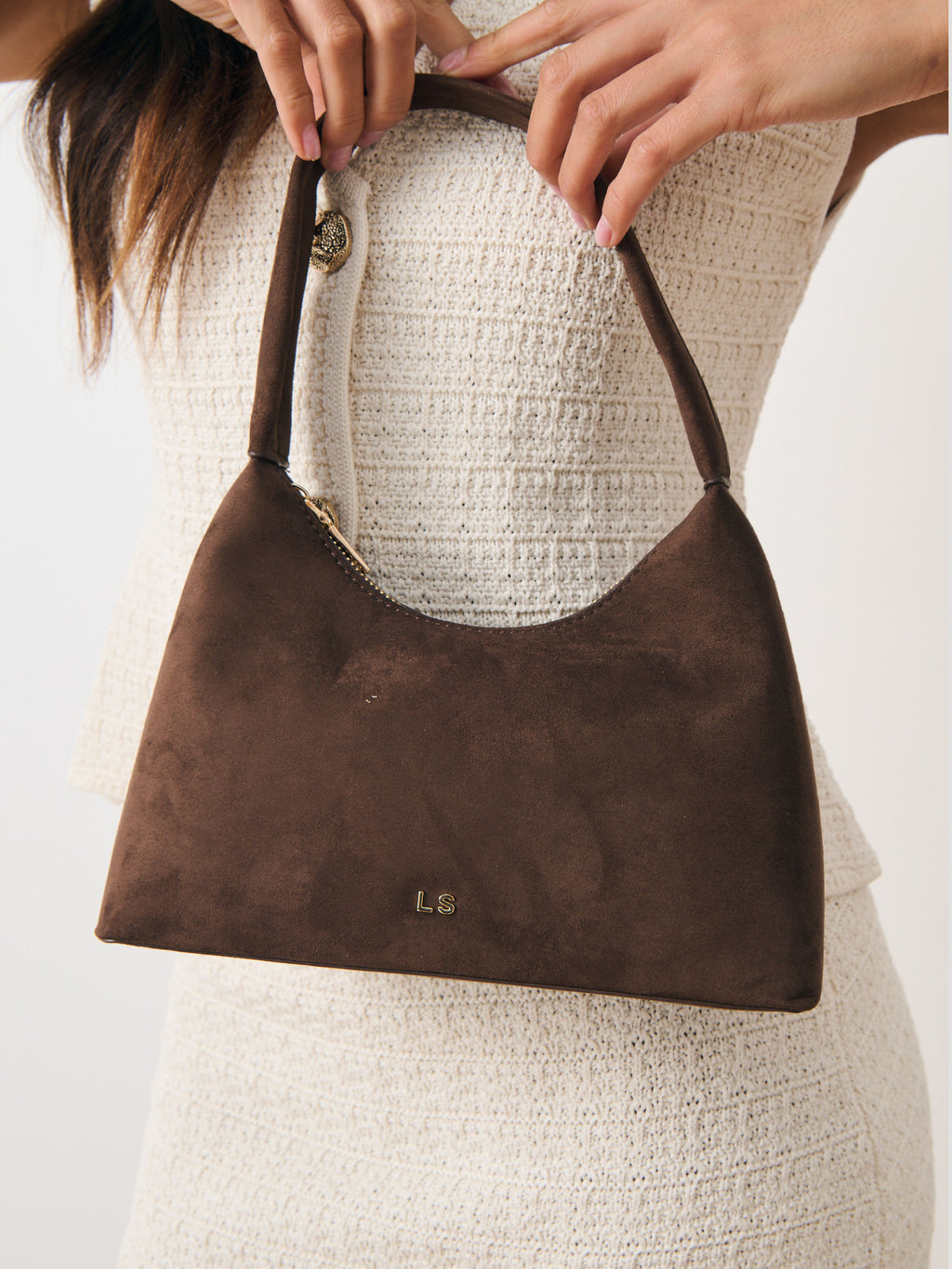 Katie Handbag - Suede Brown
