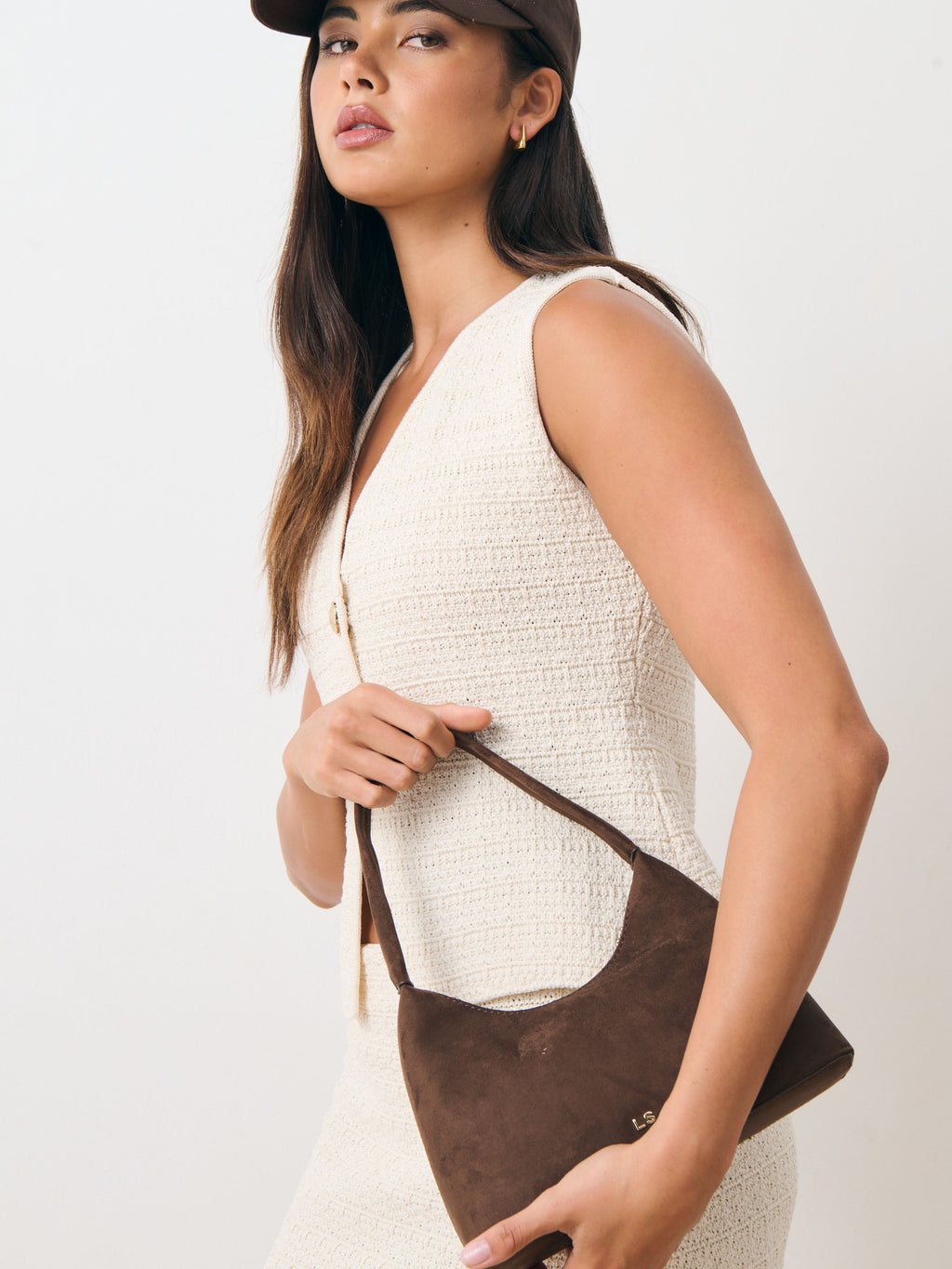 Katie Handbag - Suede Brown
