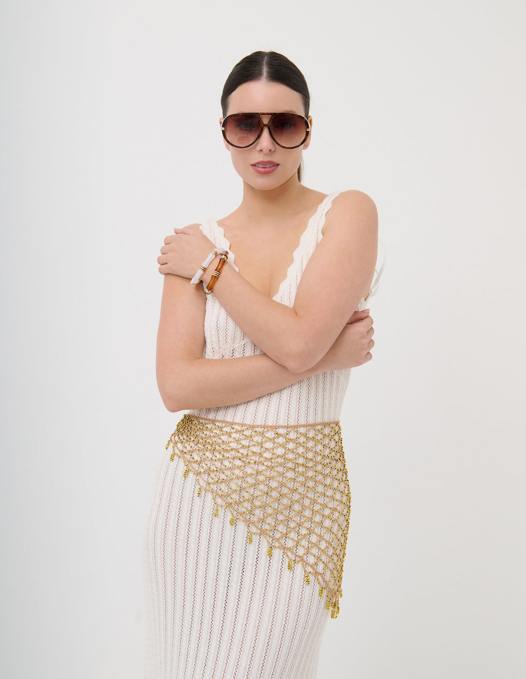 Jacqueline Aviator Sunglasses - Brown