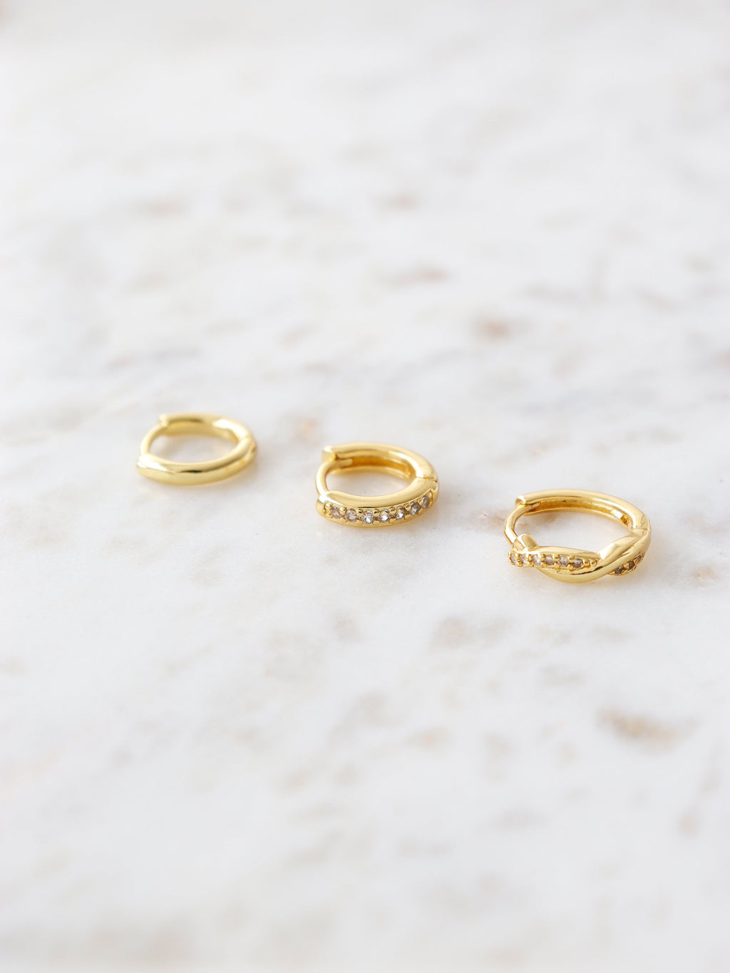 Uptown Gold Stacker Earring Set