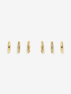 Uptown Gold Stacker Earring Set