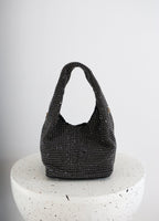 Paris Rhinestone Handbag In Black