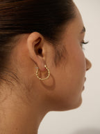 Flat Twist 18K Gold Plated Earrings