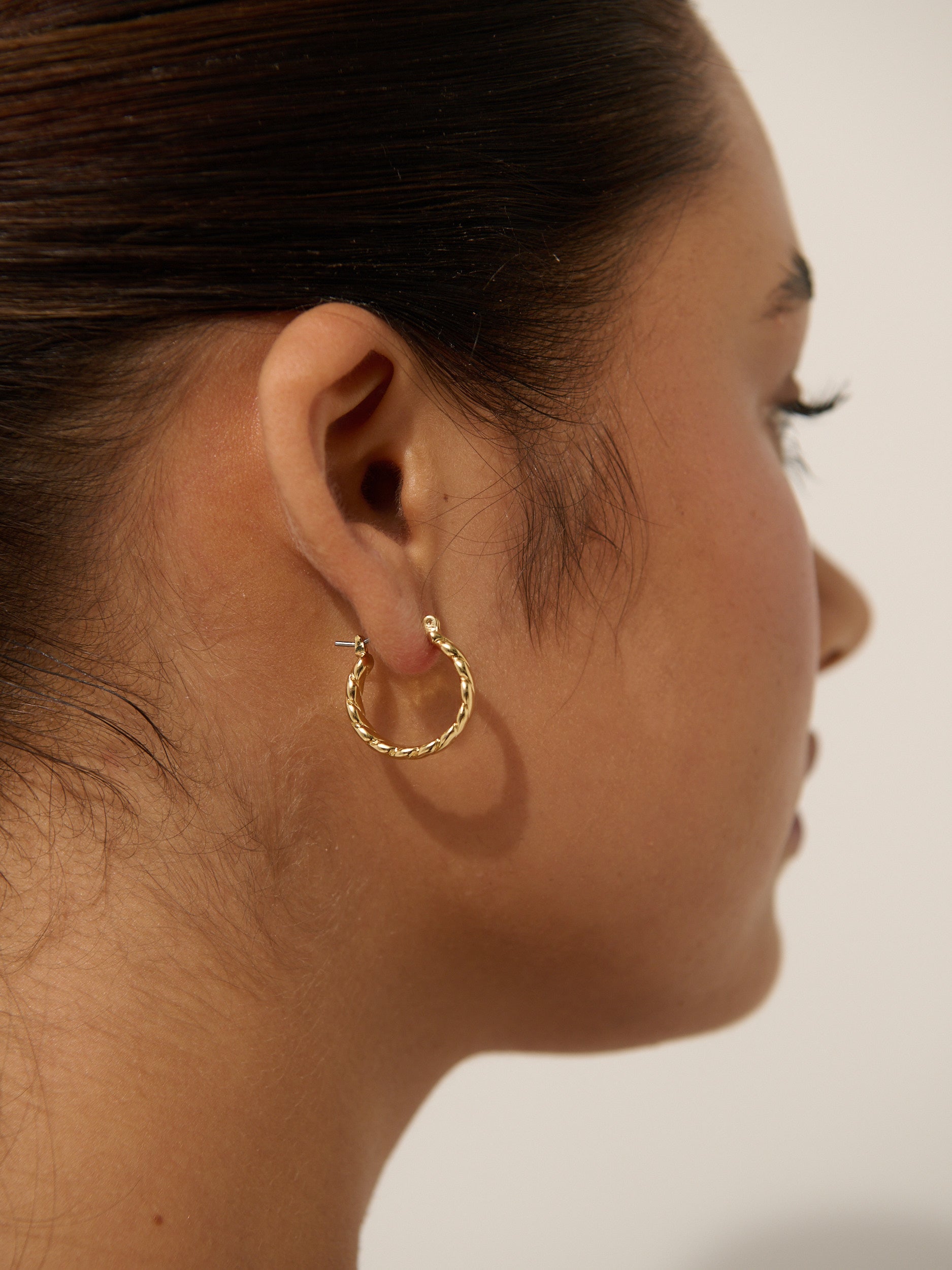 Flat Twist 18K Gold Plated Earrings