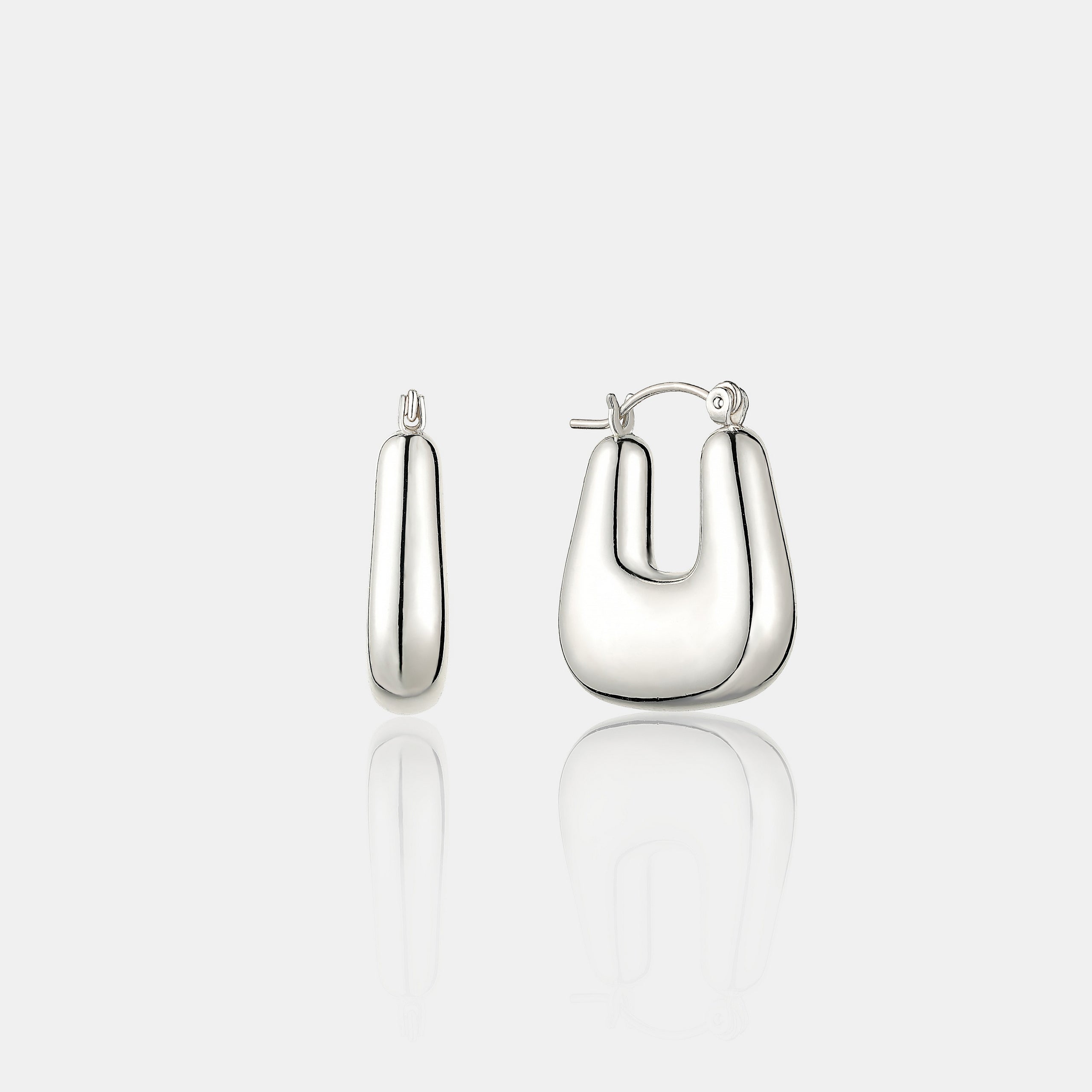 Square Crush Earrings - Sterling Silver Plated