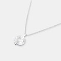 Ocean Coin Charm Necklace - Sterling Silver Plated